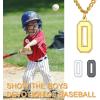 U7 0-99 Number Necklaces Stainless Steel Customizable Number Pendant Gold Plated Athletes Sports Necklace Jersey Number Chains Cuban Link Necklaces for Men Women(0-Stainless)