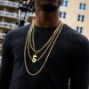 U7 0-99 Number Necklaces Stainless Steel Customizable Number Pendant Gold Plated Athletes Sports Necklace Jersey Number Chains Cuban Link Necklaces for Men Women(5-Gold)
