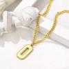 U7 0-99 Number Necklaces Stainless Steel Customizable Number Pendant Gold Plated Athletes Sports Necklace Jersey Number Chains Cuban Link Necklaces for Men Women(4-Gold)
