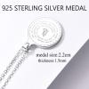 U7 925 Sterling Silver Coin Medal Praying Hands Necklace Chain 20″ Men Women Bible Verse Prayer Pendant Necklaces, Mother’s Day Gift
