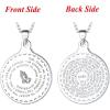U7 925 Sterling Silver Coin Medal Praying Hands Necklace Chain 20″ Men Women Bible Verse Prayer Pendant Necklaces, Mother’s Day Gift