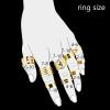U7 9Pcs Knuckle Ring Set Gold Plated Heart Ring, Band Ring, Filigree Ring Stackable Full Finger Rings Statement Bohemian Rings for Women