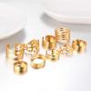 U7 9Pcs Knuckle Ring Set Gold Plated Heart Ring, Band Ring, Filigree Ring Stackable Full Finger Rings Statement Bohemian Rings for Women