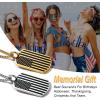 U7 Animals Necklace for Women Stainless Steel Pig/Dog/Elephant Pendant Necklace Lucky Jewelry(American Flag-Steel)