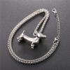U7 Animals Necklace for Women Stainless Steel Pig/Dog/Elephant Pendant Necklace Lucky Jewelry(Dog-Steel)