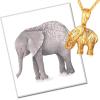 U7 Animals Necklace for Women Stainless Steel Pig/Dog/Elephant Pendant Necklace Lucky Jewelry(Elephant-Gold)