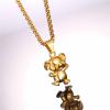U7 Animals Necklace for Women Stainless Steel Pig/Dog/Elephant Pendant Necklace Lucky Jewelry(Pig-Gold)