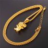 U7 Animals Necklace for Women Stainless Steel Pig/Dog/Elephant Pendant Necklace Lucky Jewelry(Pig-Gold)