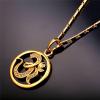 U7 Animals Necklace for Women Stainless Steel Pig/Dog/Elephant Pendant Necklace Lucky Jewelry(Sanskrit-Gold)