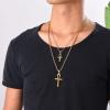 U7 Ankh Necklace for Men Women Stainless Steel Black Color Egyptian Jewelry Ankh Cross Pendant, Africa Necklaces with Chain 22″(Ankh Cross-Rose Gold)