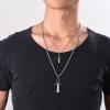 U7 Ankh Necklace for Men Women Stainless Steel Black Color Egyptian Jewelry Ankh Cross Pendant, Africa Necklaces with Chain 22″(Ankh Cross-Stainless Steel)