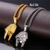 U7 Ankh Necklace for Men Women Stainless Steel Black Color Egyptian Jewelry Ankh Cross Pendant, Africa Necklaces with Chain 22″(Pharaoh-Gold)