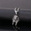 U7 Ankh Necklace for Men Women Stainless Steel Black Color Egyptian Jewelry Ankh Cross Pendant, Africa Necklaces with Chain 22″(Pharaoh-Stainless Steel)