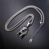 U7 Ankh Necklace for Men Women Stainless Steel Black Color Egyptian Jewelry Ankh Cross Pendant, Africa Necklaces with Chain 22″(Pharaoh-Stainless Steel)