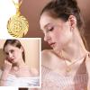 U7 Bitcoin Chain for Men, Stainless Steel 18K Gold Plated Cryptocurrency Pendant BTC/Dollar Sign Coin Medal Necklace(Dollar Sign-Gold)