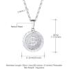 U7 Bitcoin Chain for Men, Stainless Steel 18K Gold Plated Cryptocurrency Pendant BTC/Dollar Sign Coin Medal Necklace(Dollar Sign-Platinum)