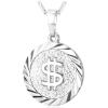 U7 Bitcoin Chain for Men, Stainless Steel 18K Gold Plated Cryptocurrency Pendant BTC/Dollar Sign Coin Medal Necklace(Dollar Sign-Platinum)
