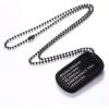 U7 Custom Photo Necklace for Men Women, Stainless Steel Black Gold Color Dog Tag – Personalized Text Engraved Memory Heart/Round Square Shaped Picture Pendant Necklaces Lover Gift Mothers Fathers Day(16.Medical Tag(black)-custom text)