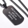 U7 Custom Photo Necklace for Men Women, Stainless Steel Black Gold Color Dog Tag – Personalized Text Engraved Memory Heart/Round Square Shaped Picture Pendant Necklaces Lover Gift Mothers Fathers Day(14.Dog Tag(black)-custom text)