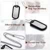 U7 Custom Photo Necklace for Men Women, Stainless Steel Black Gold Color Dog Tag – Personalized Text Engraved Memory Heart/Round Square Shaped Picture Pendant Necklaces Lover Gift Mothers Fathers Day(03.Dog Tag(stainless)-custom text)