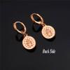 U7 Earrings for Women 18K Gold Plated Virgin Mary Dangle Earrings for Women Christian Jewelry(1.Earrings-Rose Gold)