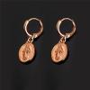 U7 Earrings for Women 18K Gold Plated Virgin Mary Dangle Earrings for Women Christian Jewelry(1.Earrings-Rose Gold)
