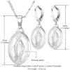 U7 Earrings for Women 18K Gold Plated Virgin Mary Dangle Earrings for Women Christian Jewelry(2Pcs Set-Platiunm)