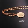 U7 Earrings for Women 18K Gold Plated Virgin Mary Dangle Earrings for Women Christian Jewelry(2Pcs Set-Rose Gold)