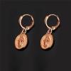U7 Earrings for Women 18K Gold Plated Virgin Mary Dangle Earrings for Women Christian Jewelry(2Pcs Set-Rose Gold)
