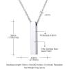 U7 Engravable Bar Necklace, Womens Choker Necklace Stainless Steel Custom Engrave Text Horizontal/Vertical Bar Pendant Necklaces for Men Women(4-Sided Bar-Stainless Steel)