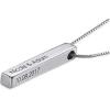 U7 Engravable Bar Necklace, Womens Choker Necklace Stainless Steel Custom Engrave Text Horizontal/Vertical Bar Pendant Necklaces for Men Women(4-Sided Bar-Sterling Silver)