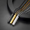 U7 Engravable Bar Necklace, Womens Choker Necklace Stainless Steel Custom Engrave Text Horizontal/Vertical Bar Pendant Necklaces for Men Women(6-Sided Bar-Stainless Steel)