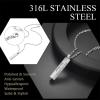 U7 Engravable Bar Necklace, Womens Choker Necklace Stainless Steel Custom Engrave Text Horizontal/Vertical Bar Pendant Necklaces for Men Women(6-Sided Bar-Stainless Steel)