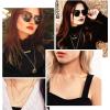 U7 Engravable Bar Necklace, Womens Choker Necklace Stainless Steel Custom Engrave Text Horizontal/Vertical Bar Pendant Necklaces for Men Women(Horizontal Bar-Gold(Text+Birthstone))