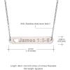 U7 Engravable Bar Necklace, Womens Choker Necklace Stainless Steel Custom Engrave Text Horizontal/Vertical Bar Pendant Necklaces for Men Women(Horizontal Bar-Stainless Steel)