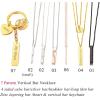U7 Engravable Bar Necklace, Womens Choker Necklace Stainless Steel Custom Engrave Text Horizontal/Vertical Bar Pendant Necklaces for Men Women(Long Bar-Stainless Steel)