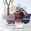 U7 Engravable Bar Necklace, Womens Choker Necklace Stainless Steel Custom Engrave Text Horizontal/Vertical Bar Pendant Necklaces for Men Women(Plate Bar-Stainless Steel)