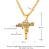 U7 Men Necklace Cool Rifle Shape Pendant & Chain Silver/Black/18K Gold Plated Rock Army Style Fanshion Necklace Jewelry Chain for Men(f.gold-uzi)