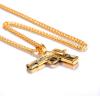 U7 Men Necklace Cool Rifle Shape Pendant & Chain Silver/Black/18K Gold Plated Rock Army Style Fanshion Necklace Jewelry Chain for Men(i.gold-m9)