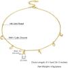 U7 Name Necklace Personalized, Stainless Steel 18K Gold Plated Nameplate Jewelry for Men Women, Multiple Name Necklace, Customized Initial Name Choker Necklace with Curb Chain(02.Custom Initials Gold)