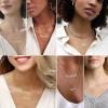 U7 Name Necklace Personalized, Stainless Steel 18K Gold Plated Nameplate Jewelry for Men Women, Multiple Name Necklace, Customized Initial Name Choker Necklace with Curb Chain(Sophia-Gold Color)