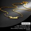 U7 Name Necklace Personalized, Stainless Steel 18K Gold Plated Nameplate Jewelry for Men Women, Multiple Name Necklace, Customized Initial Name Choker Necklace with Curb Chain(Sophia-Gold Color)