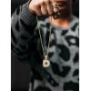 U7 Pendant Mens Hip Hop Jewelry Platinum/18K Gold Plated Lab Diamond Letter Necklaces Custom Number Chain Intials Name Necklaces(Letter D)