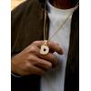 U7 Pendant Mens Hip Hop Jewelry Platinum/18K Gold Plated Lab Diamond Letter Necklaces Custom Number Chain Intials Name Necklaces(Letter D)