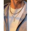 U7 Pendant Mens Hip Hop Jewelry Platinum/18K Gold Plated Lab Diamond Letter Necklaces Custom Number Chain Intials Name Necklaces(Letter F)