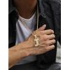 U7 Pendant Mens Hip Hop Jewelry Platinum/18K Gold Plated Lab Diamond Letter Necklaces Custom Number Chain Intials Name Necklaces(Letter J)