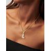 U7 Pendant Mens Hip Hop Jewelry Platinum/18K Gold Plated Lab Diamond Letter Necklaces Custom Number Chain Intials Name Necklaces(Letter L)