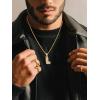 U7 Pendant Mens Hip Hop Jewelry Platinum/18K Gold Plated Lab Diamond Letter Necklaces Custom Number Chain Intials Name Necklaces(Letter L)