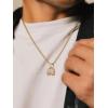 U7 Pendant Mens Hip Hop Jewelry Platinum/18K Gold Plated Lab Diamond Letter Necklaces Custom Number Chain Intials Name Necklaces(Letter M)