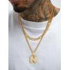 U7 Pendant Mens Hip Hop Jewelry Platinum/18K Gold Plated Lab Diamond Letter Necklaces Custom Number Chain Intials Name Necklaces(Letter N)